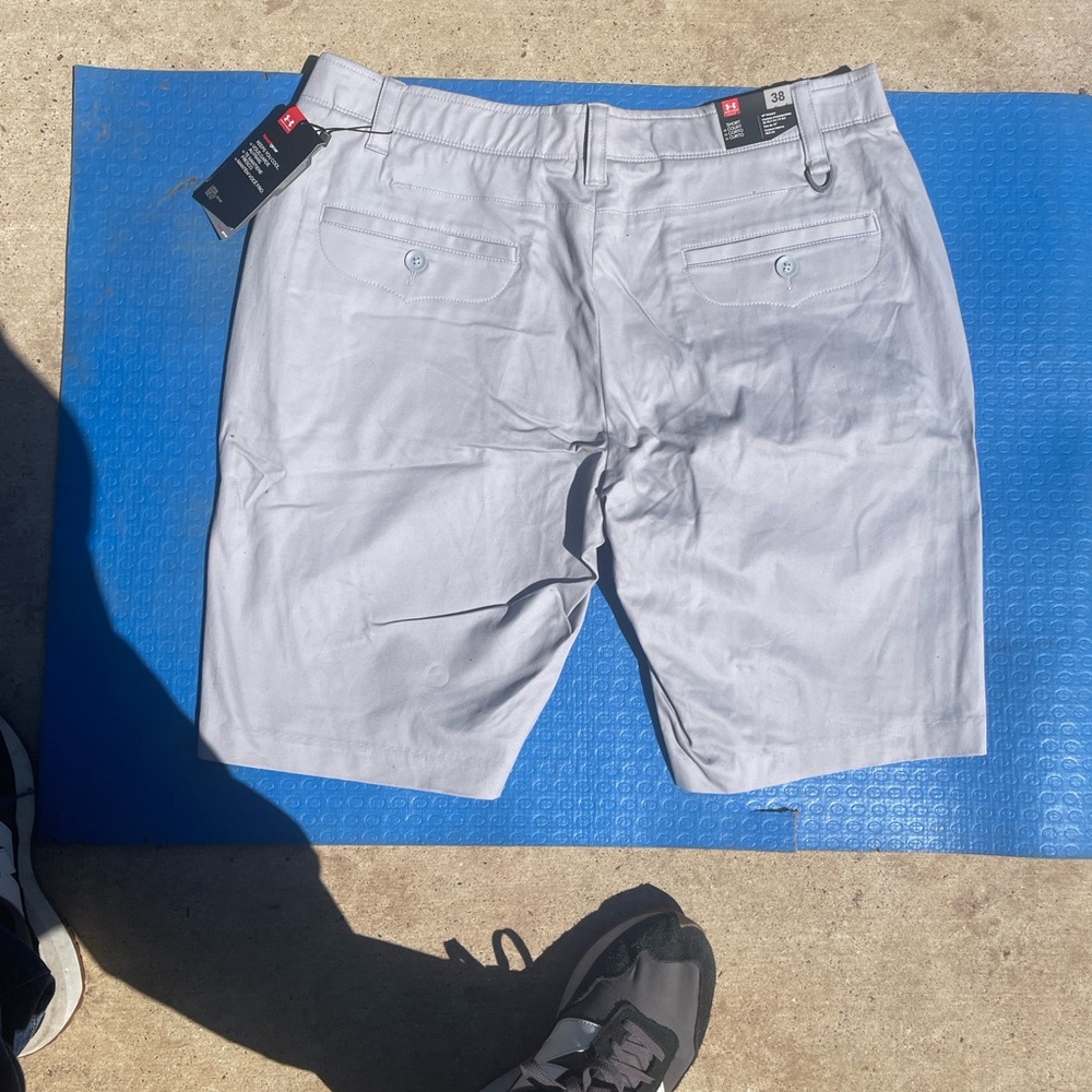 Under Armour Light Gray Flat Front Performance Sh… - image 1